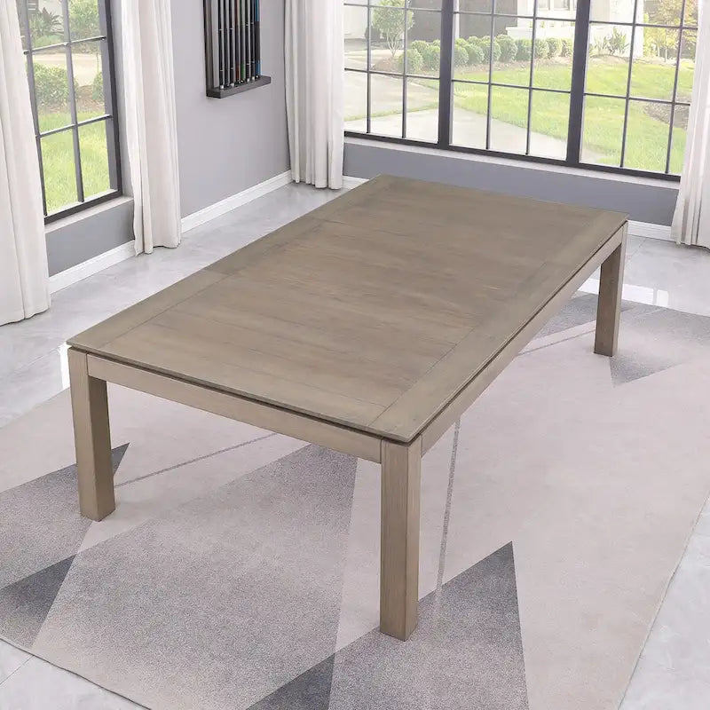 Table de billard Olivia GreyWash Ash 7 pieds avec plateau de salle à manger