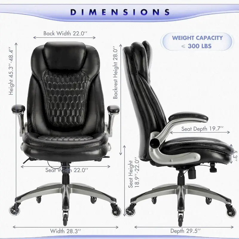 Chaise de bureau ergonomique pivotante et roulante avec accoudoirs rembourrés relevables, inclinaison réglable verrouillable pour travail et études d'adultes