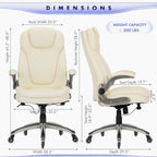 Chaise de bureau ergonomique pivotante et roulante avec accoudoirs rembourrés relevables, inclinaison réglable verrouillable pour travail et études d'adultes