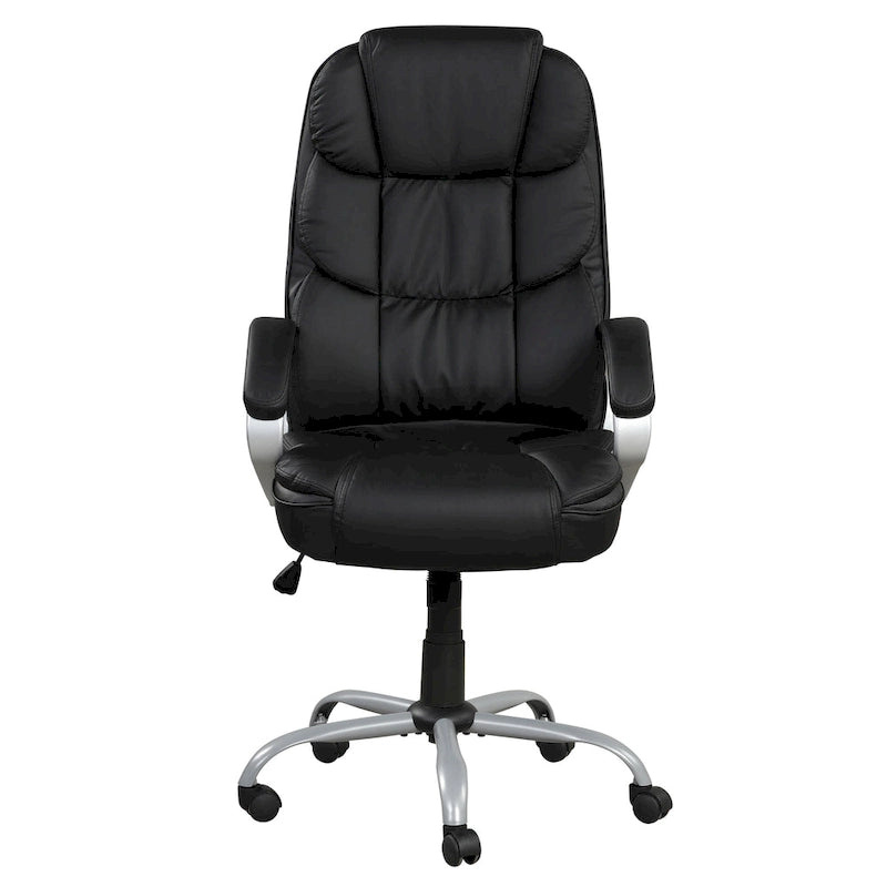 Fauteuil de bureau ergonomique pivotant avec accoudoirs rembourrés