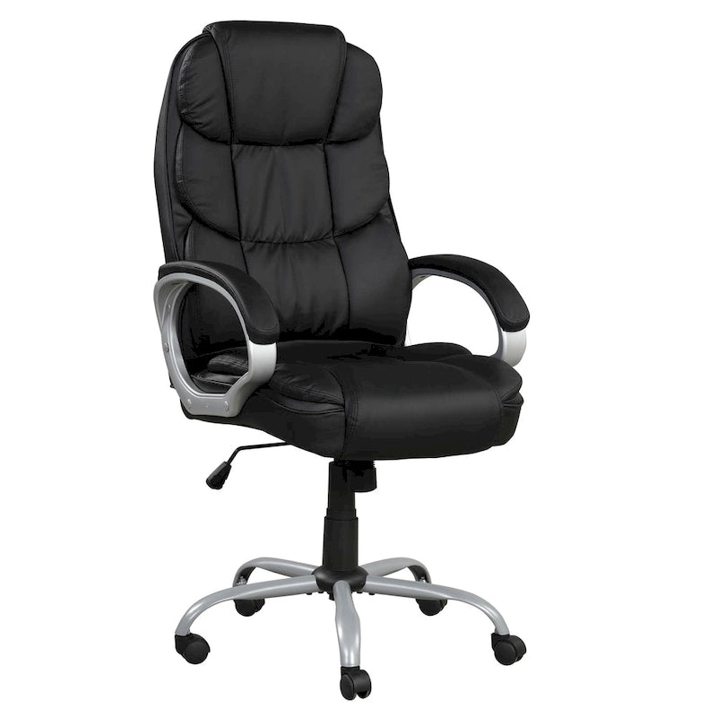 Fauteuil de bureau ergonomique pivotant avec accoudoirs rembourrés