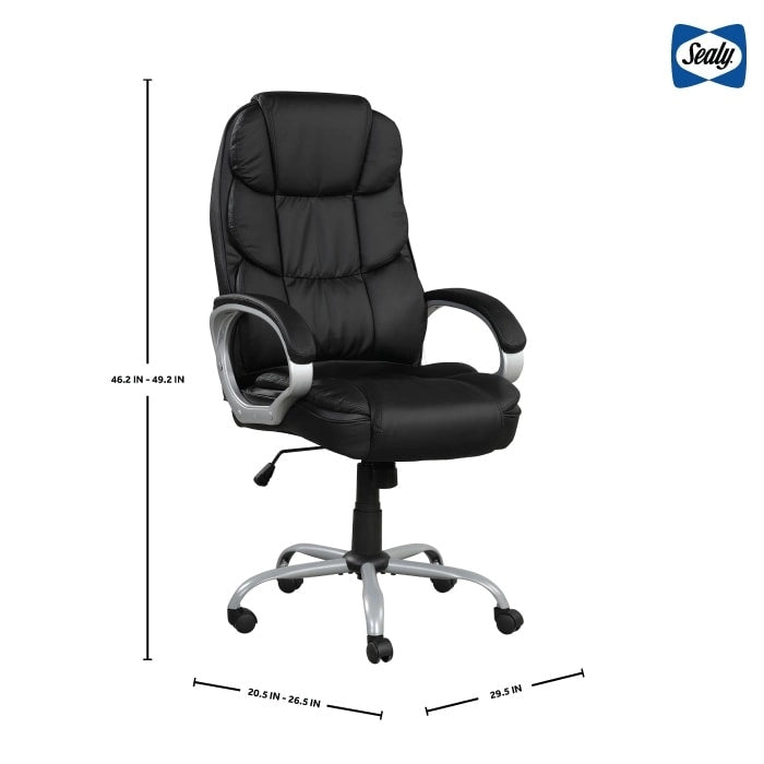 Fauteuil de bureau ergonomique pivotant avec accoudoirs rembourrés