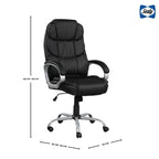 Fauteuil de bureau ergonomique pivotant avec accoudoirs rembourrés