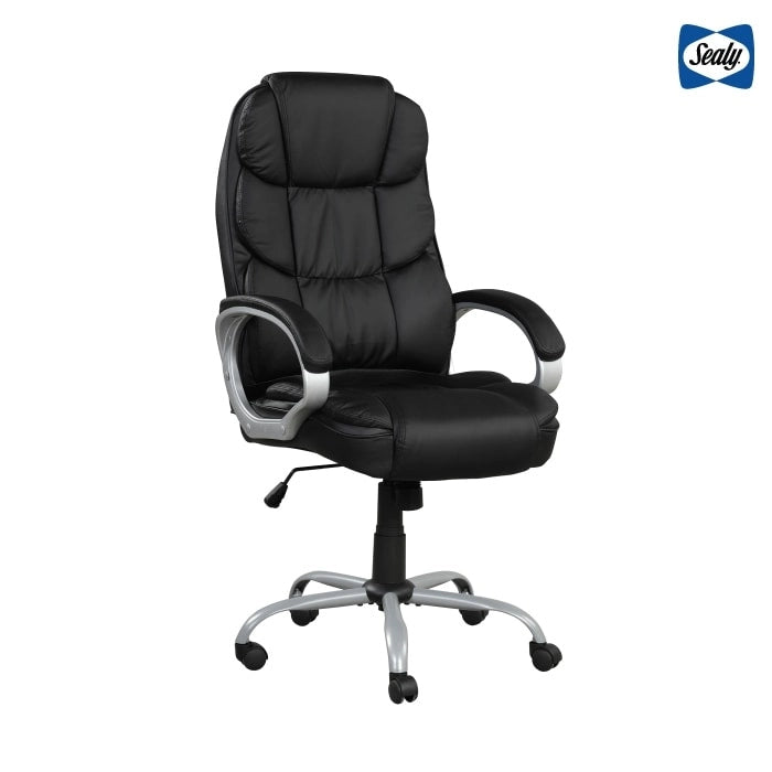 Fauteuil de bureau ergonomique pivotant avec accoudoirs rembourrés