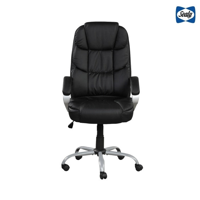 Fauteuil de bureau ergonomique pivotant avec accoudoirs rembourrés