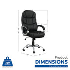 Fauteuil de bureau ergonomique pivotant avec accoudoirs rembourrés