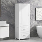 61,4 Meuble de rangement haut de salle de bain, deux tiroirs et étagère réglable