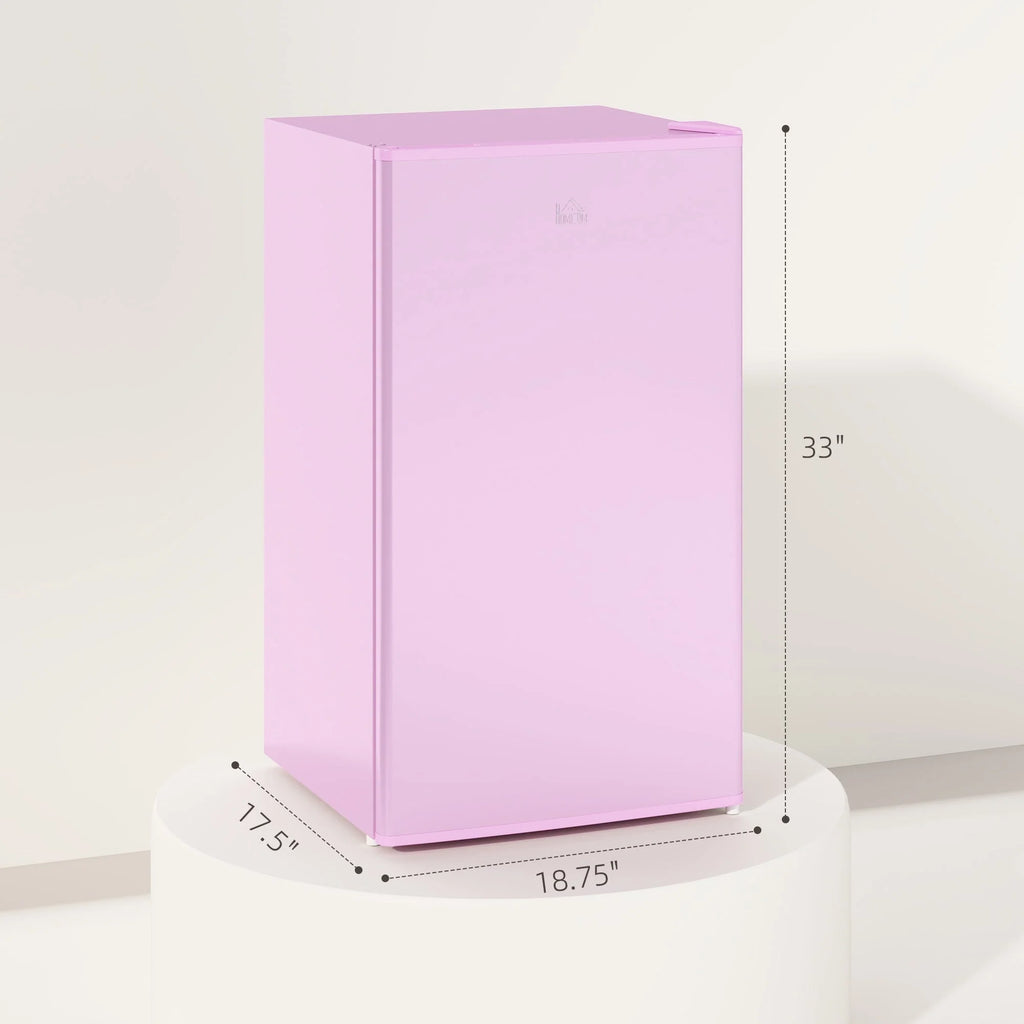 HOMCOM Mini-réfrigérateur avec congélateur 90 L, réfrigérateur compact à porte unique avec thermostat réglable pour chambre à coucher