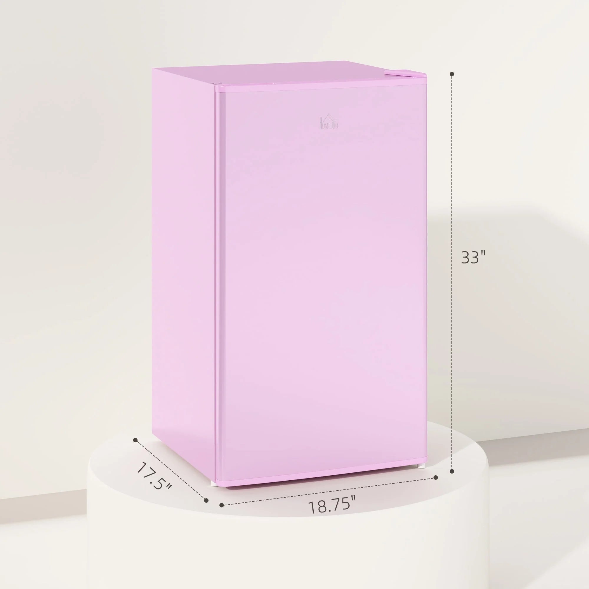 HOMCOM Mini-réfrigérateur avec congélateur 90 L, réfrigérateur compact à porte unique avec thermostat réglable pour chambre à coucher