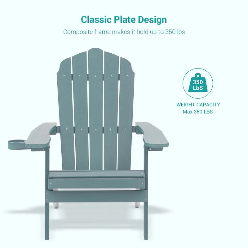 Lot de 2 chaises Adirondack pliantes Bonosuki pour patio et brasero