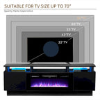 Meuble TV cheminée de 70 po avec foyer électrique de 36 po