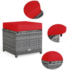 Costway 7 pièces Salon de Jardin en Rotin Canapé Modulable Repose-Pieds - Voir Détails