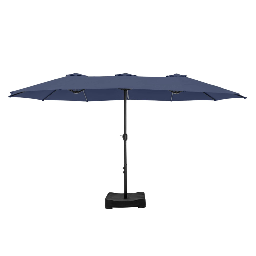 MAISON ARTS Parasol double de 4,5 m pour terrasse, grande taille, avec pied inclus