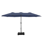 MAISON ARTS Parasol double de 4,5 m pour terrasse, grande taille, avec pied inclus