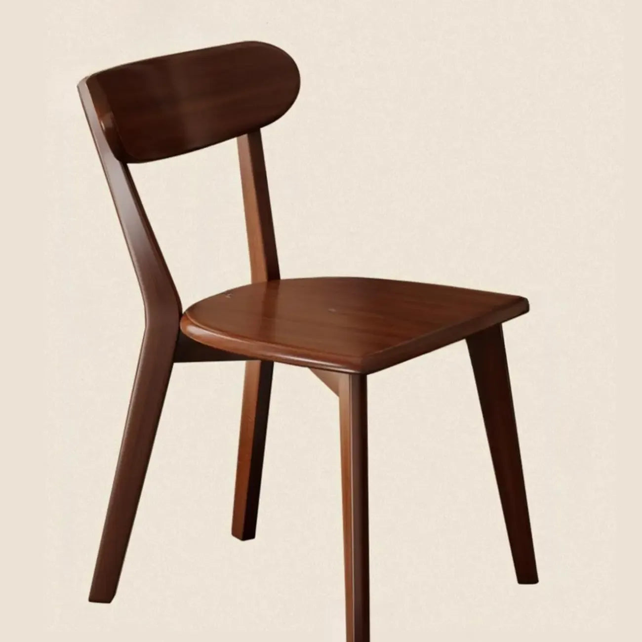 Chaise de salle à manger sans accoudoirs à dossier bas en bois moderne
