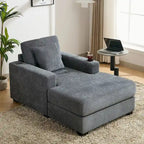 Trois tailles de chaise longue surdimensionnée avec oreillers