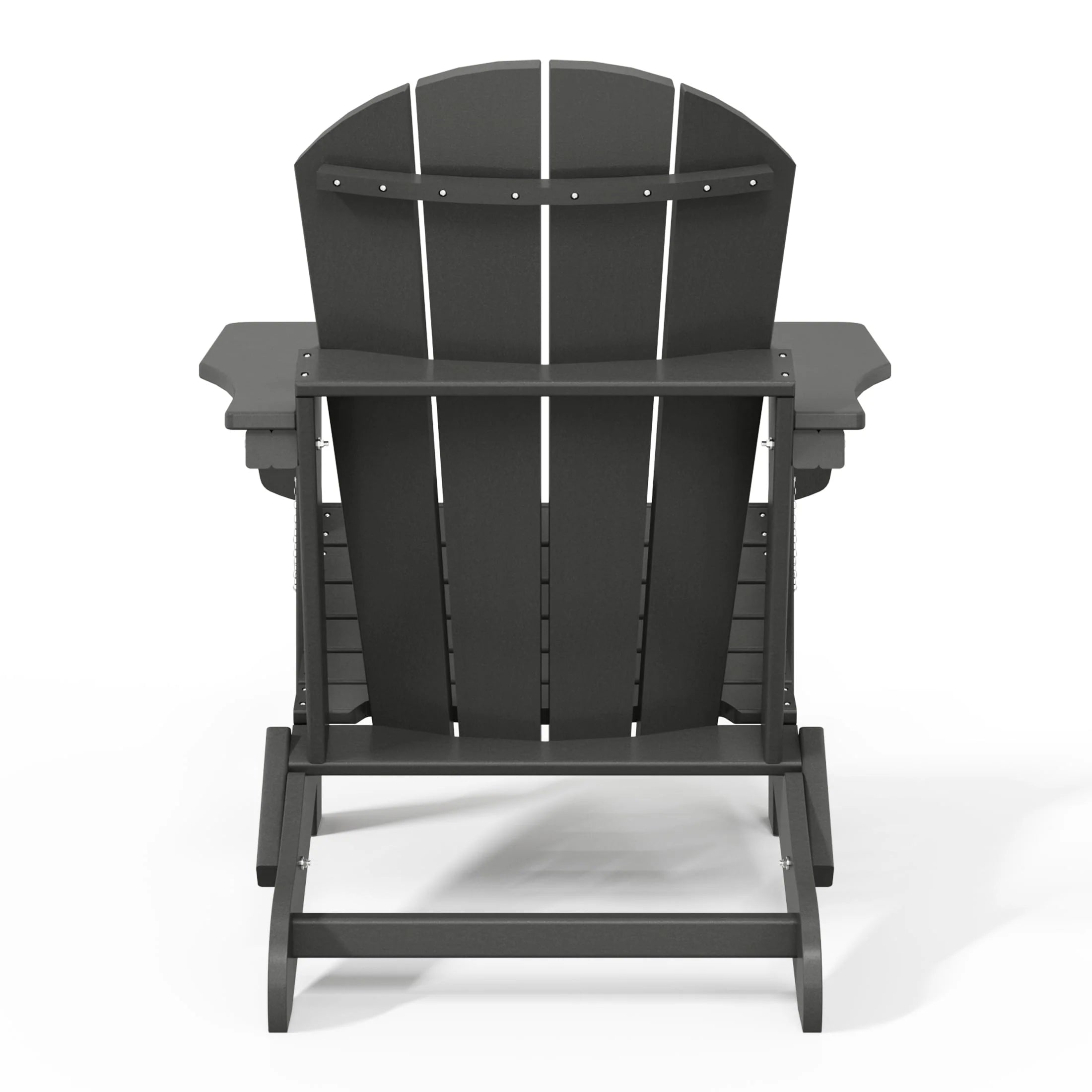 Chaise Adirondack pliante de patio d'extérieur tout temps résistante à la décoloration Polytrends Laguna