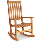 Chaise Berçante Cadre en Bois Massif Balancelle de Porche Intérieur Extérieur