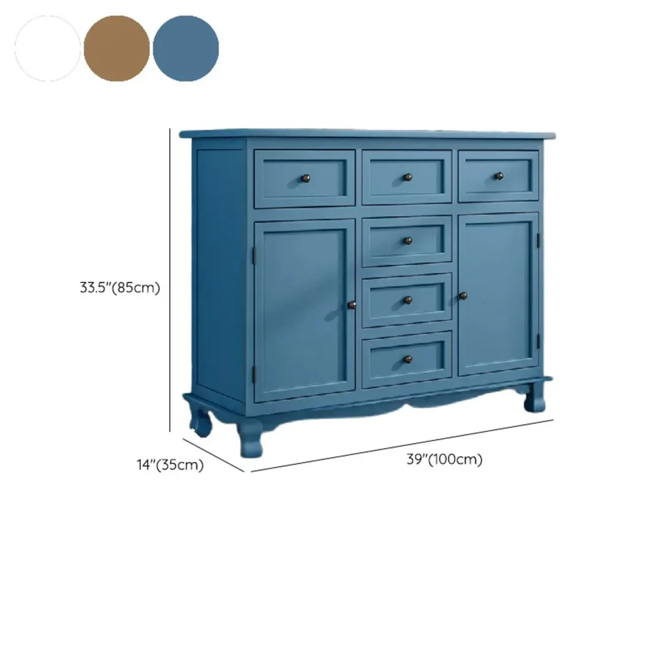 Meuble d'appoint rustique en bois marron pour le rangement du salon