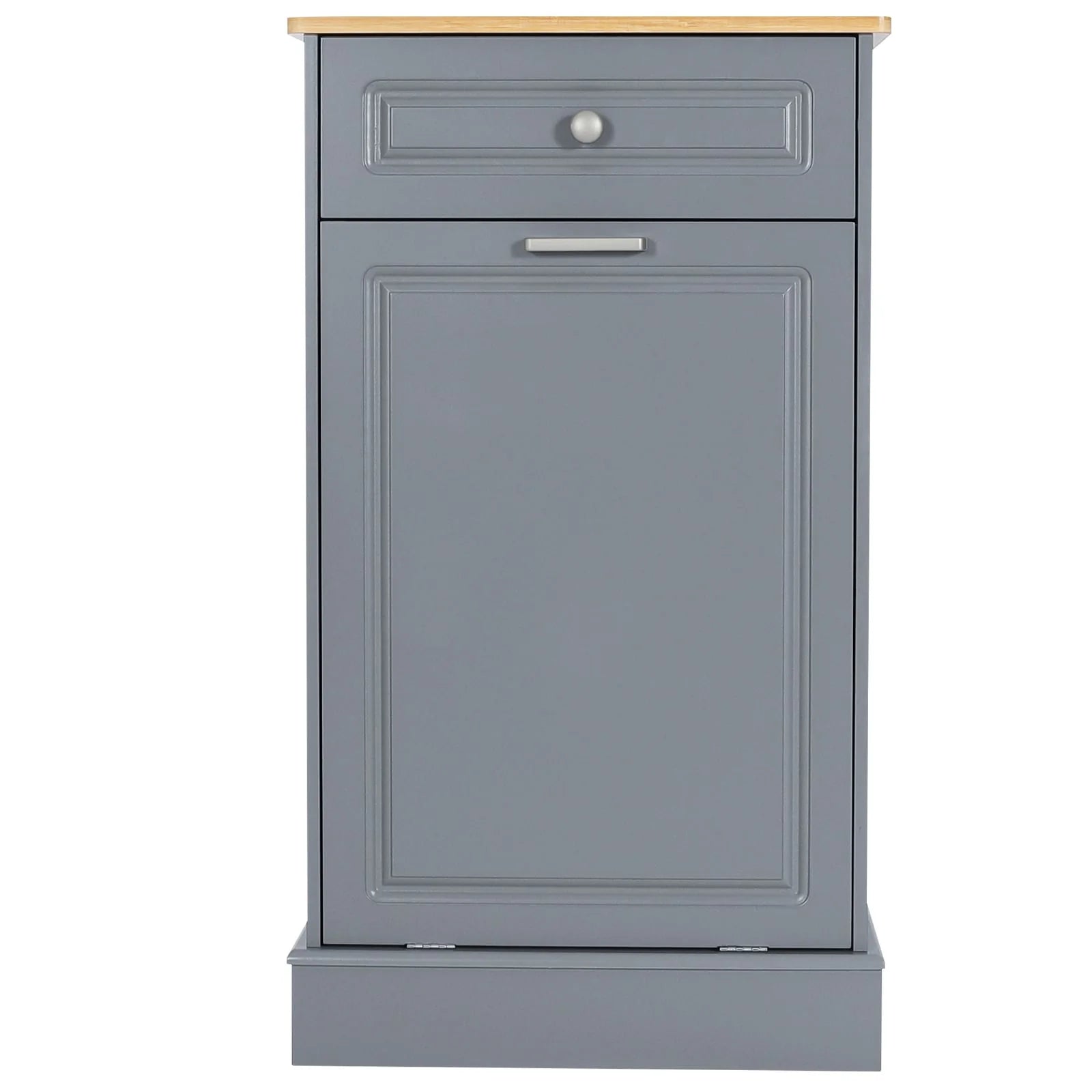 Meuble de Cuisine Poubelle Inclinable, Poubelle de Rangement en Bois, Corbeilles à Papier de Comptoir avec Tiroir