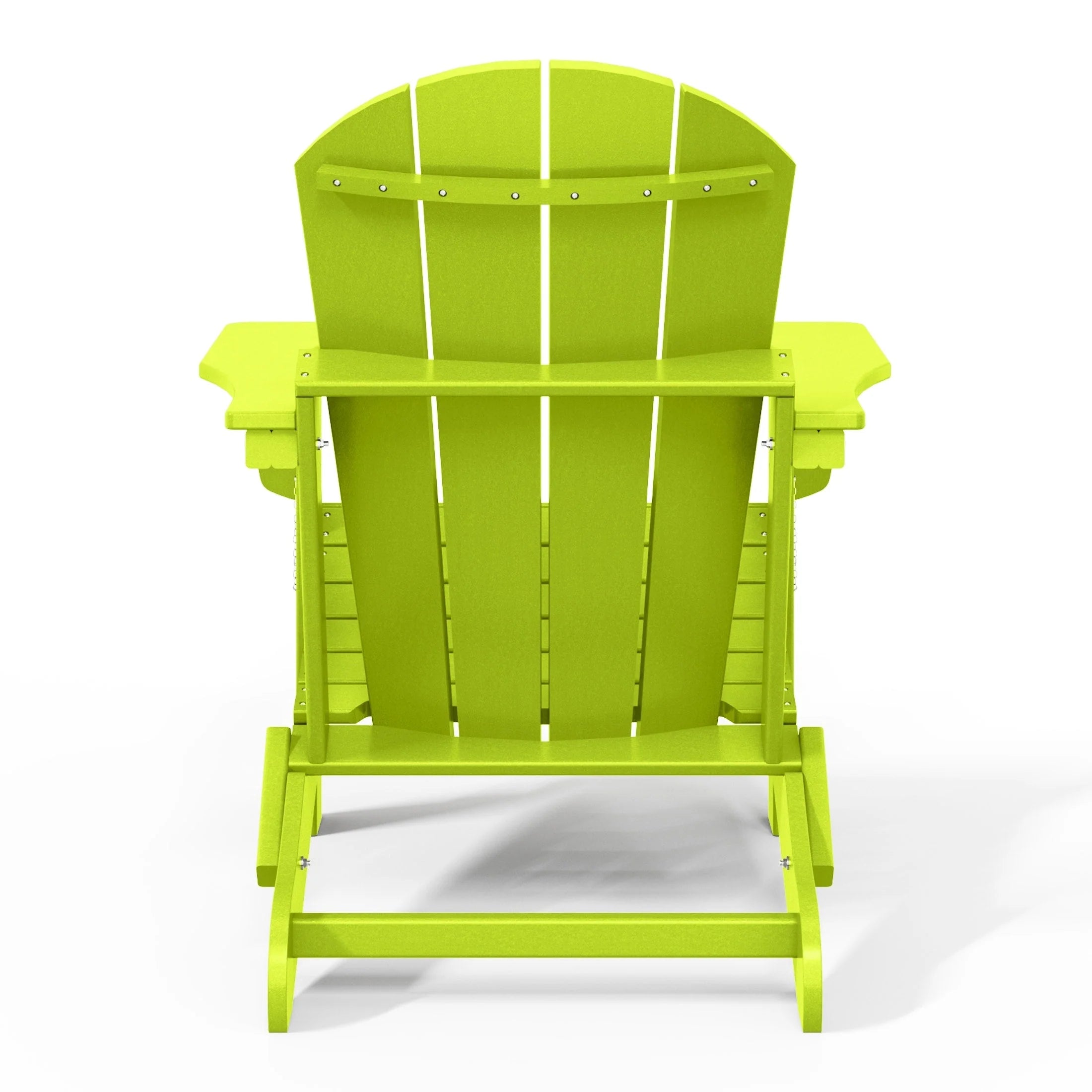Chaise Adirondack pliante de patio d'extérieur tout temps résistante à la décoloration Polytrends Laguna