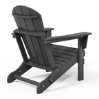 Chaise Adirondack pliante de patio d'extérieur tout temps résistante à la décoloration Polytrends Laguna