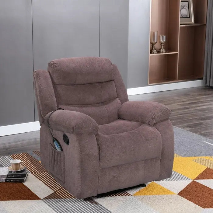 Fauteuil inclinable moelleux avec fonction massage et chauffage