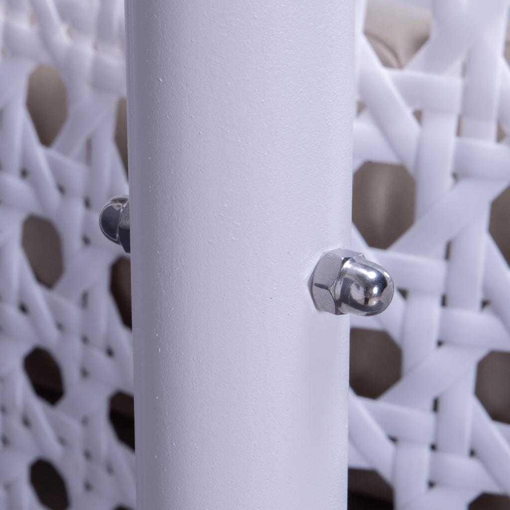 LeisureMod Fauteuil suspendu œuf 2 places avec support - Balançoire hamac de patio en rotin osier intérieur/extérieur avec coussins