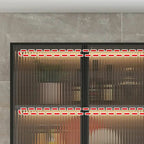 Buffet de cuisine mural gris en bois avec rangement