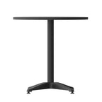 Table d'intérieur/extérieur à plateau lisse en aluminium rond de 27,5 po avec base
