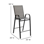 Lot de 4 tabourets de bar d'extérieur en matériau Flex Comfort – Tabouret de terrasse