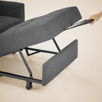 Canapé-lit convertible 3 en 1, chaise longue rembourrée réglable et pliable