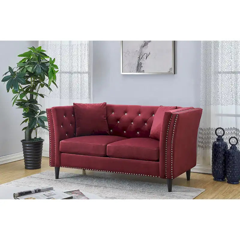 Causeuse en velours Gracewood Hollow Sukikim