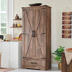Armoire de rangement de cuisine de ferme, meubles de rangement en bois