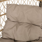 Chaise suspendue pliable d'extérieur Coloma en osier et corde avec support