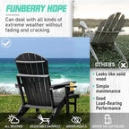 Chaise Adirondack pliante et réglable Vrakae avec repose-pieds