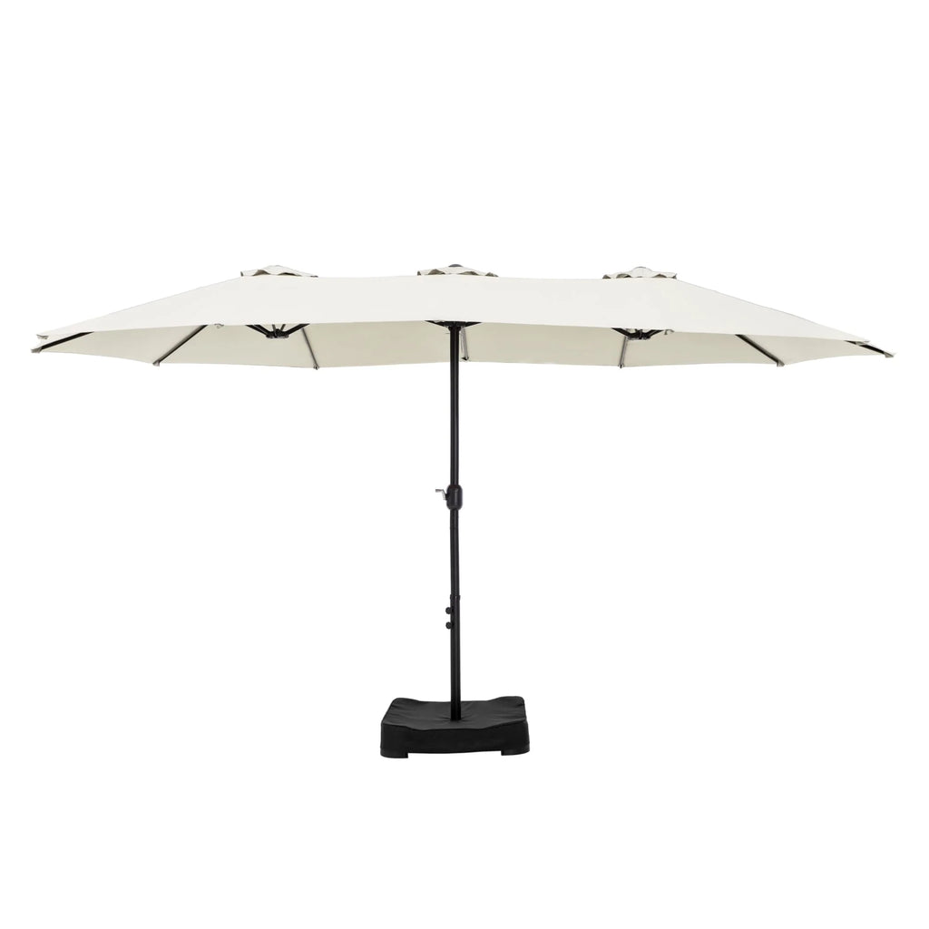 MAISON ARTS Parasol double de 4,5 m pour terrasse, grande taille, avec pied inclus