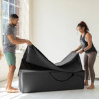 Avana Kami Chaise convertible / Yoga & Massage - Pouf 2 en 1 avec chaise longue de yoga pliable dissimulée, microvelours - N/A