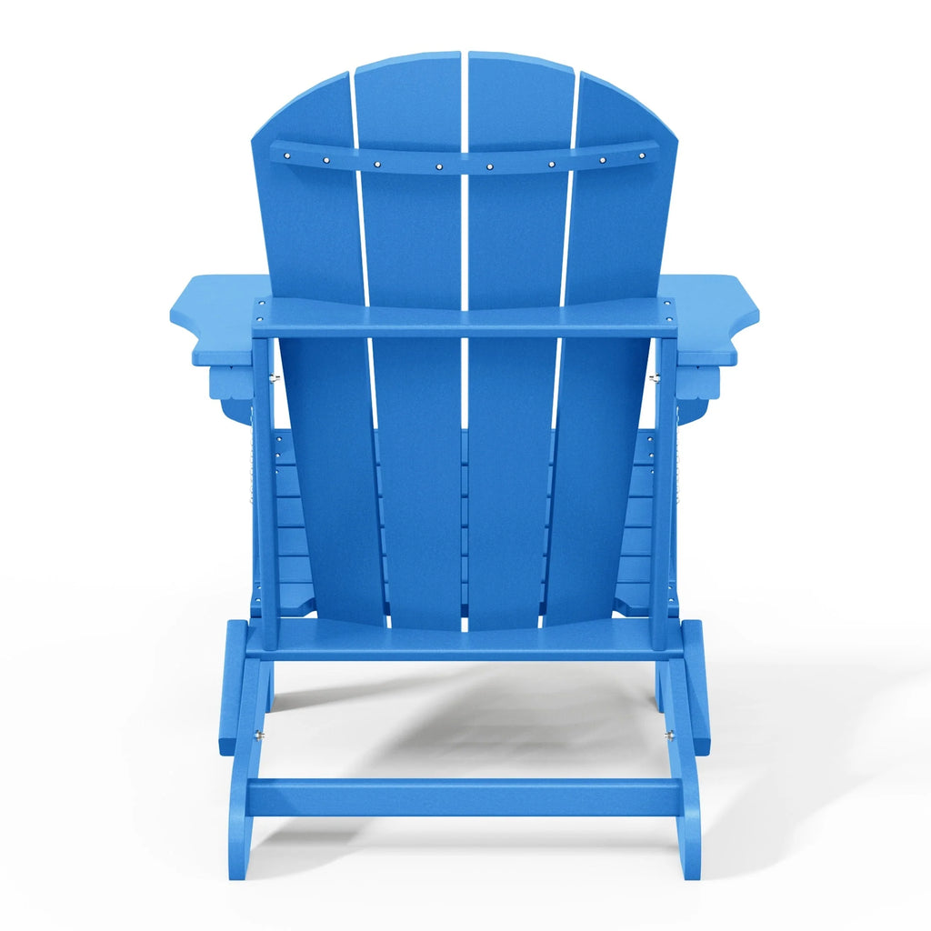 Chaise Adirondack pliante de patio d'extérieur tout temps résistante à la décoloration Polytrends Laguna