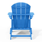 Chaise Adirondack pliante de patio d'extérieur tout temps résistante à la décoloration Polytrends Laguna