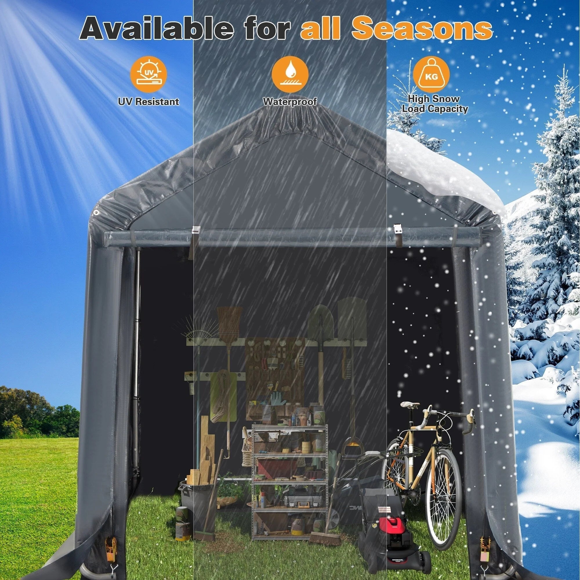 Abri de jardin et carport : abri portable pour vélos, motos et rangement de jardin
