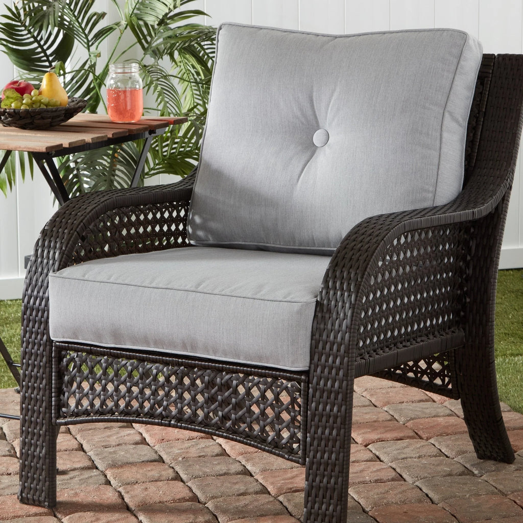 Ensemble de 2 coussins d'extérieur Sunbrella haut de gamme à assise profonde