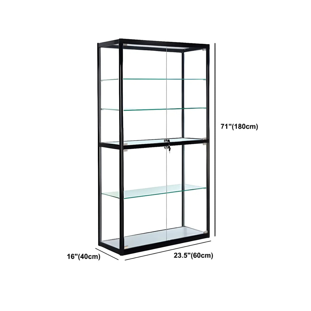Vitrine contemporaine rectangulaire en verre noir