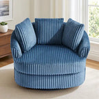 Fauteuil pivotant cylindrique déhoussable à accoudoirs encastrés DREAMSIDEA