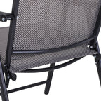 Ensemble de 4 chaises de patio pliantes Outsunny au design simple et chic, confortables pour la terrasse, le jardin, la cour et les voyages