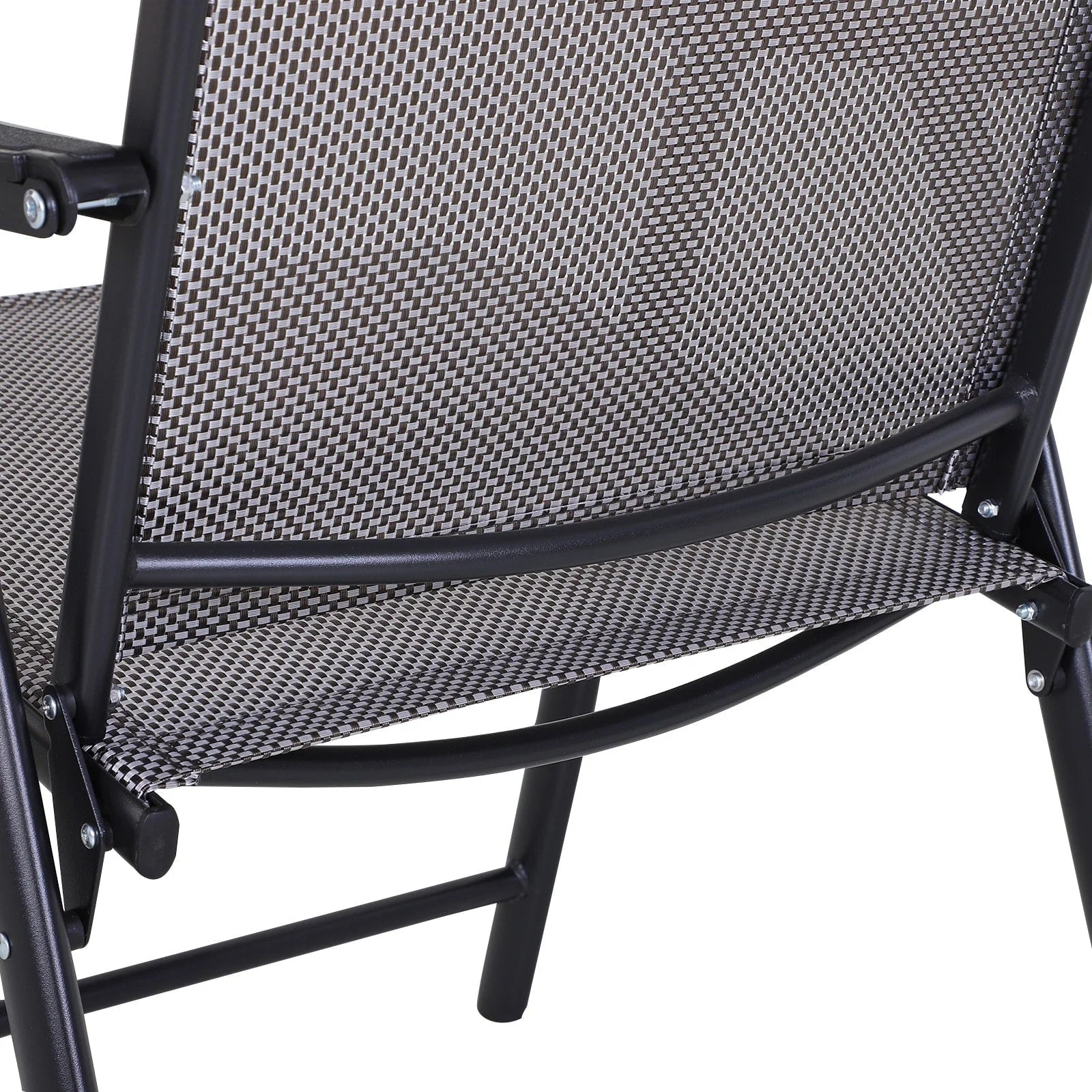 Ensemble de 4 chaises de patio pliantes Outsunny au design simple et chic, confortables pour la terrasse, le jardin, la cour et les voyages