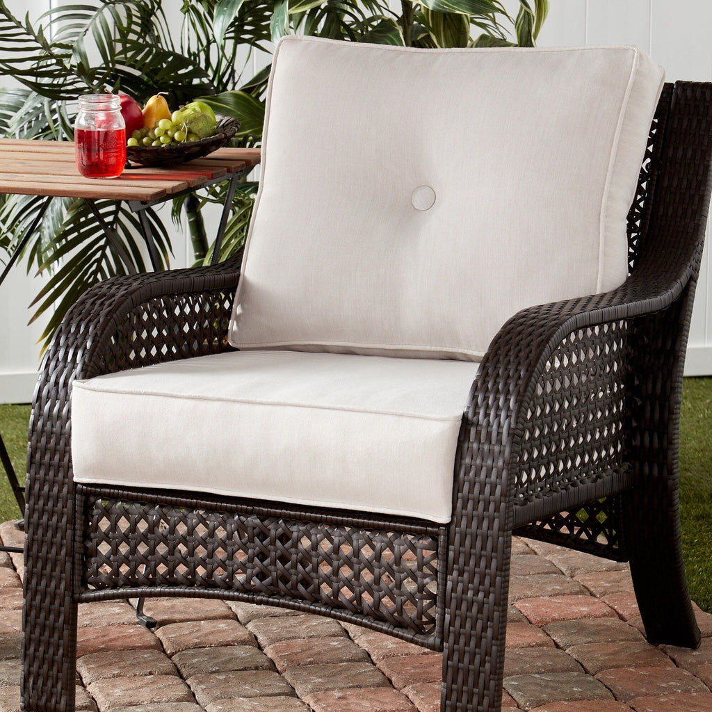 Ensemble de 2 coussins d'extérieur Sunbrella haut de gamme à assise profonde