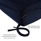 Ensemble de 2 coussins d'extérieur Sunbrella haut de gamme à assise profonde