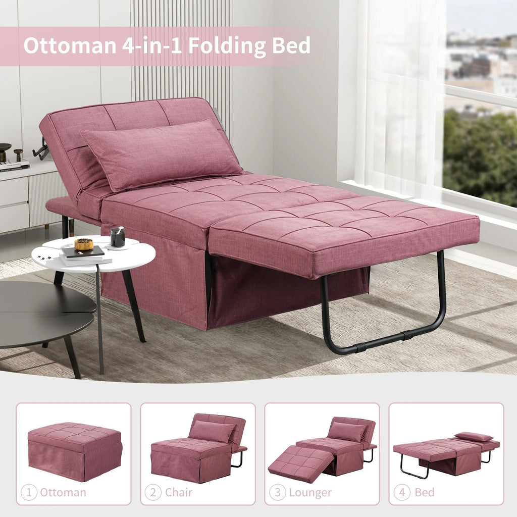 Canapé Convertible Lit Canapé Fauteuil Ottoman Pliant Fauteuils Inclinables pour Salon