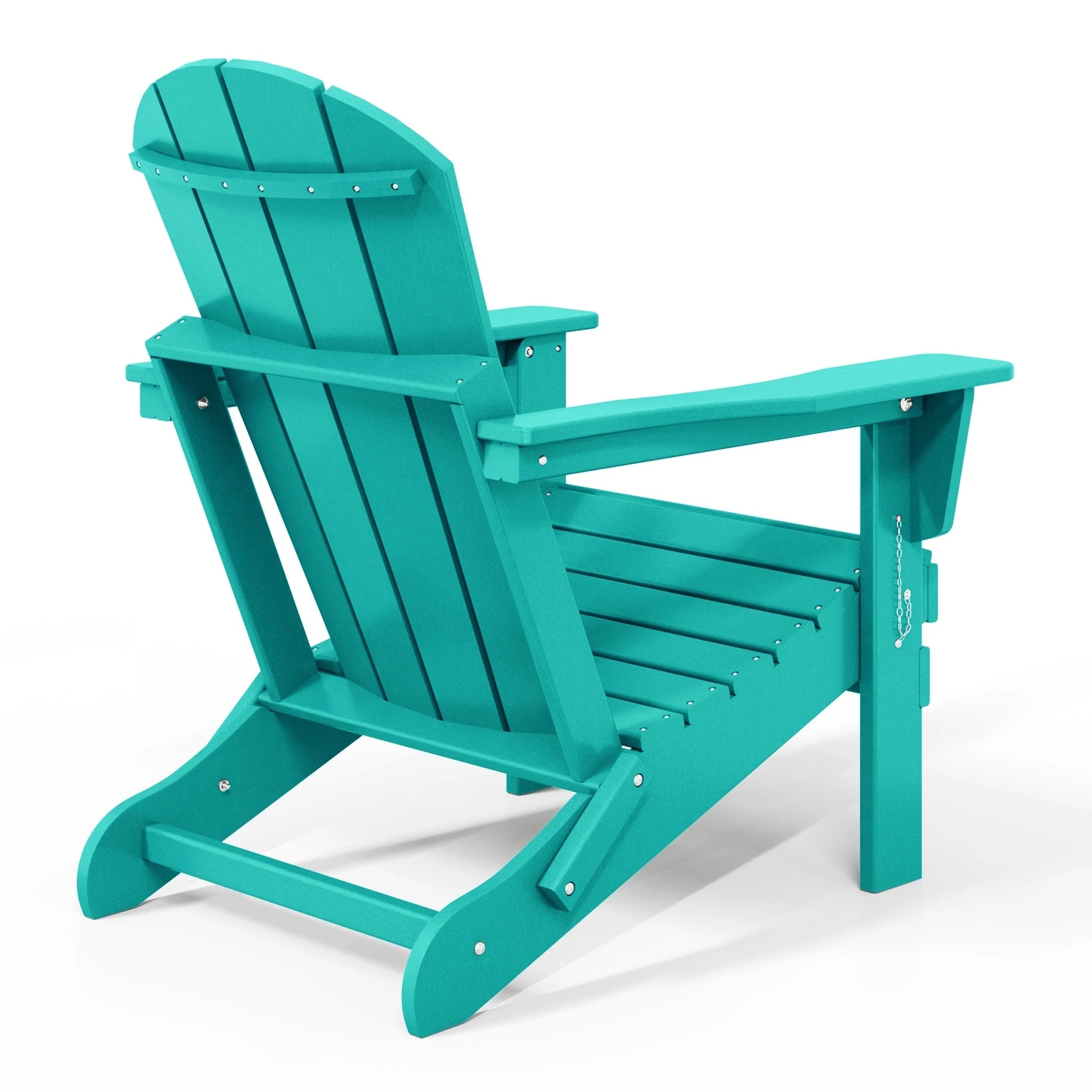 Chaise Adirondack pliante de patio d'extérieur tout temps résistante à la décoloration Polytrends Laguna